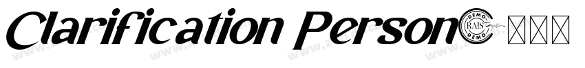 Clarification Person字体转换